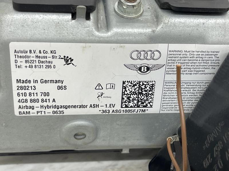 2014 AUDI A6 Right AIR BAG - 102 — photo 5
