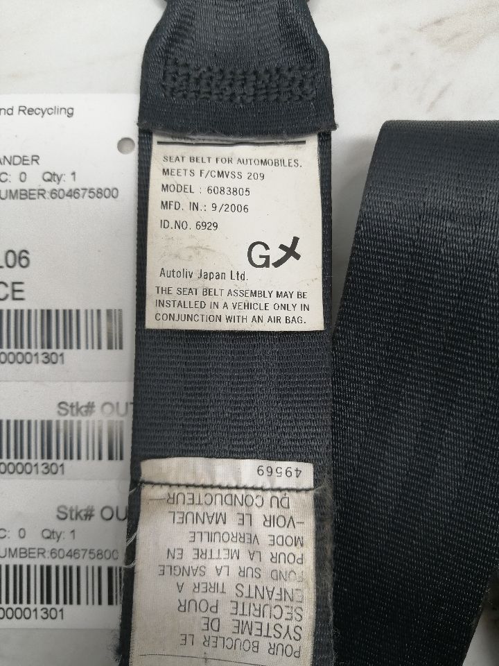 2006 MITSUBISHI OUTLANDER Seat Belt, Front - 1301 — photo 5