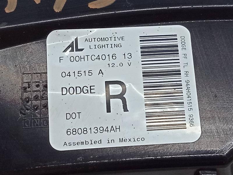 2015 DODGE DART 4cyl Gasoline 2.4 Right TAIL LAMP - 134311 — photo 4