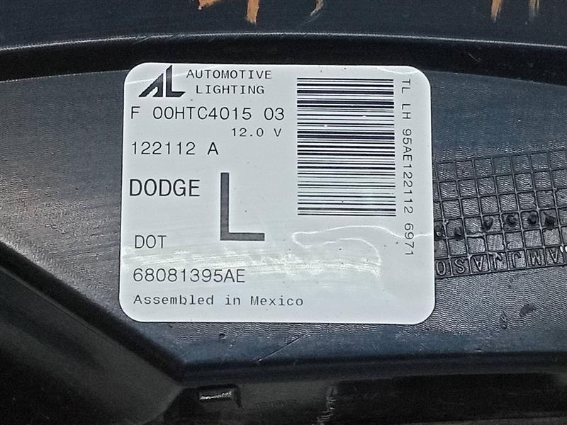2013 DODGE DART 4cyl Gasoline 2.0 Left TAIL LAMP - 134862 — photo 4