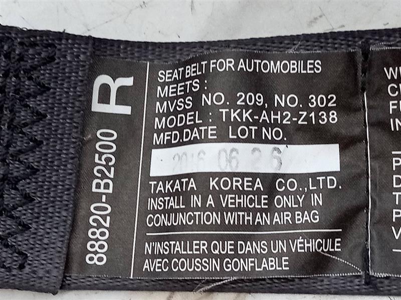 2016 KIA SOUL 4cyl Gasoline 1.6 Seat Belt, Front - 135906 — photo 2