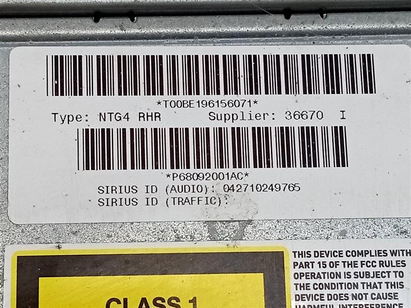 2012 CHRYSLER 200 6 cyl Gas Flex Fuel 3.6 Radio Audio - 137378 — photo 6