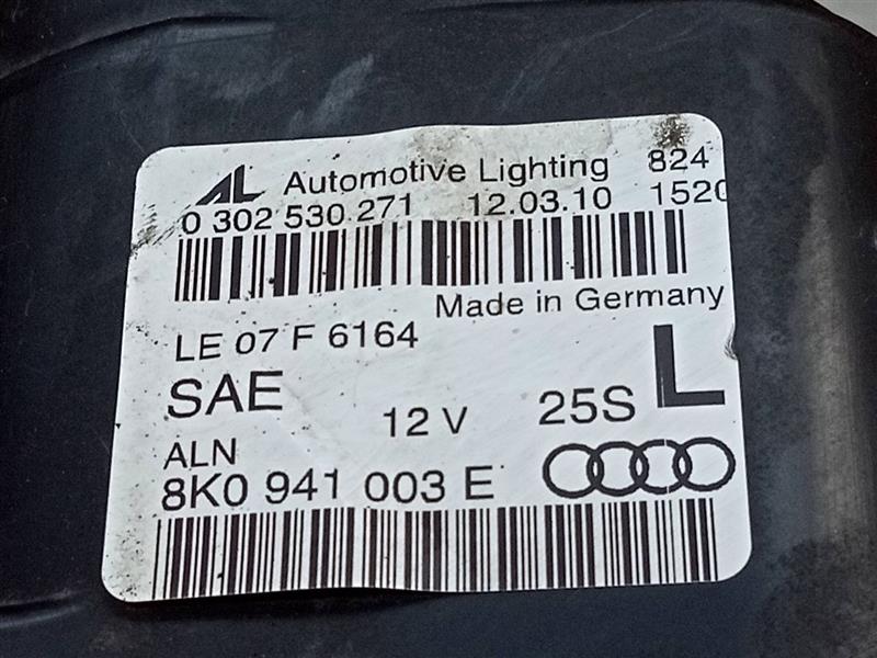 2010 AUDI A4 Left HEADLAMP ASSEMBLY - 138368 — photo 6