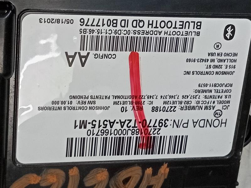 2013 HONDA ACCORD Chassis Cont Mod - 139966 — photo 2