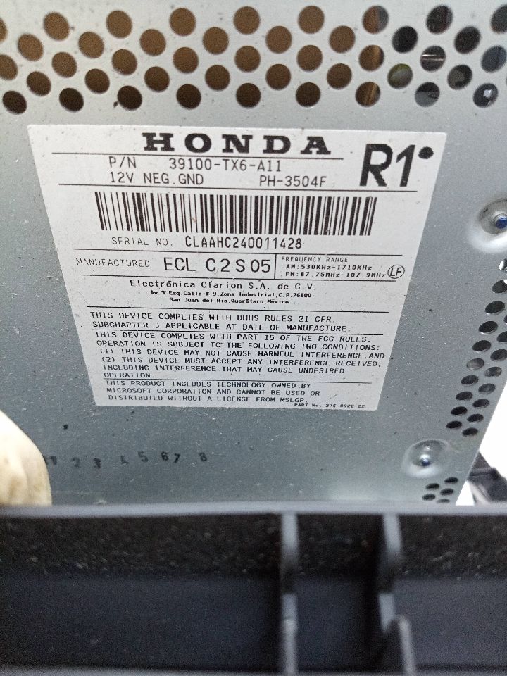 2013 ACURA ILX 2.0L 4cyl Gasoline VVT Radio Audio - 148846 — photo 6