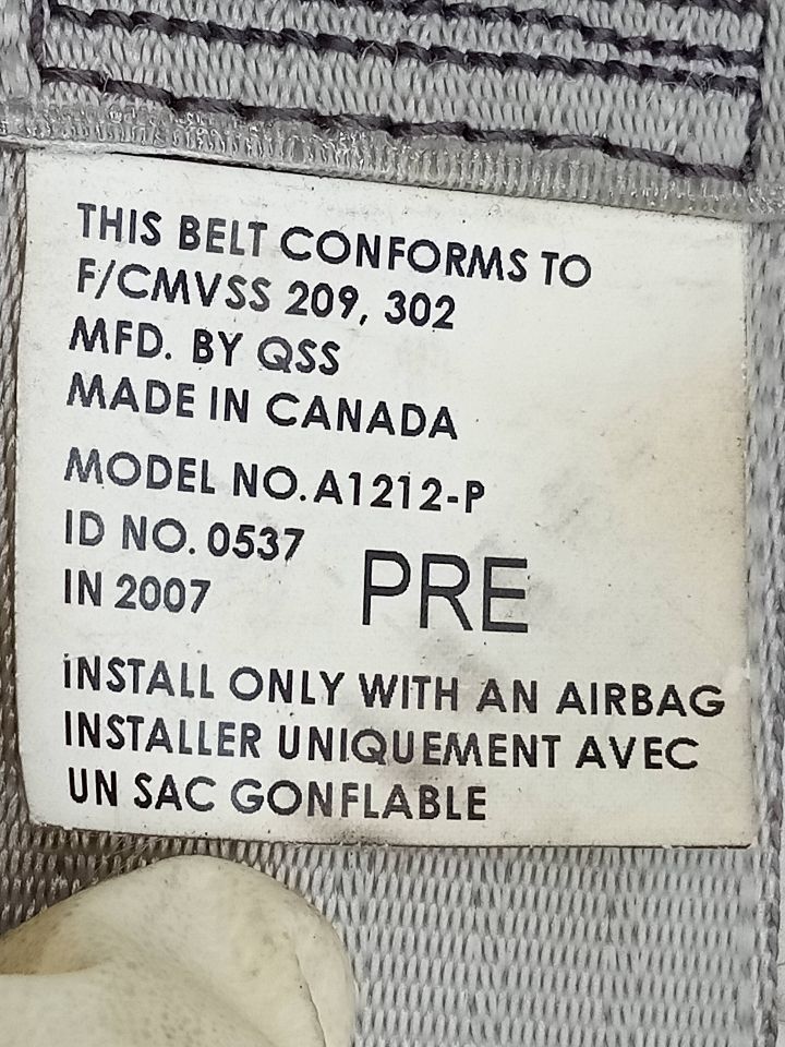 2007 TOYOTA CAMRY 4cyl Hybrid 2.4 Seat Belt, Front - 149133 — photo 2