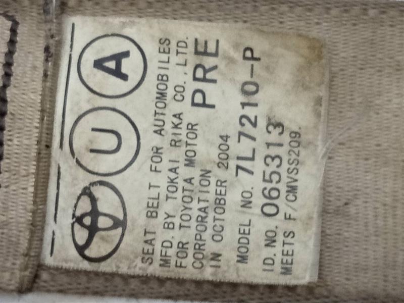2005 TOYOTA PRIUS 4cyl Electric 1.5 Seat Belt, Front - 149677 — photo 3