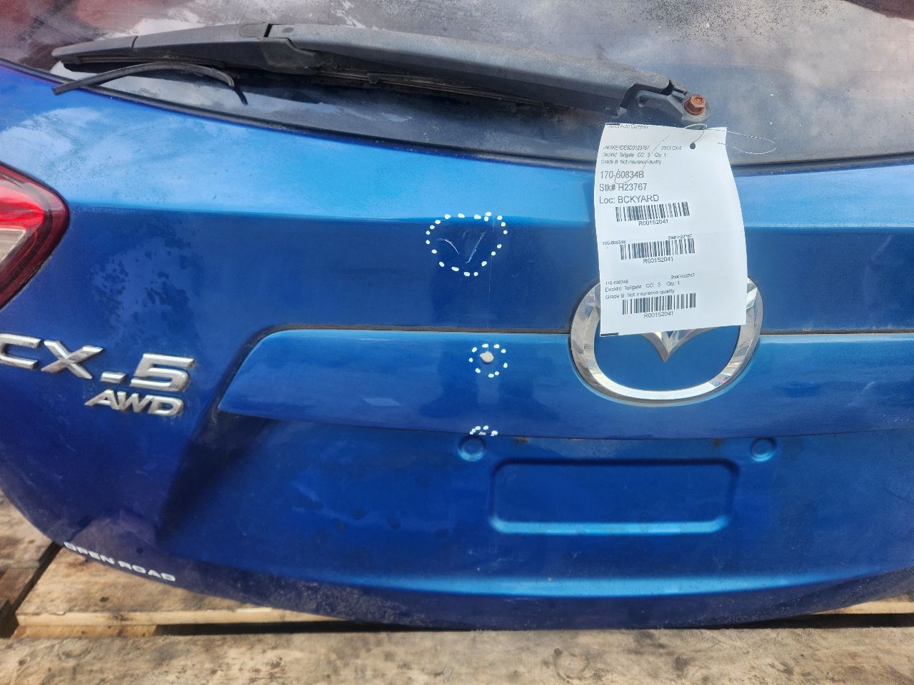 2013 MAZDA CX-5 4cyl Gasoline 2.0 Dohc Decklid  Tailgate - 152041 — photo 4