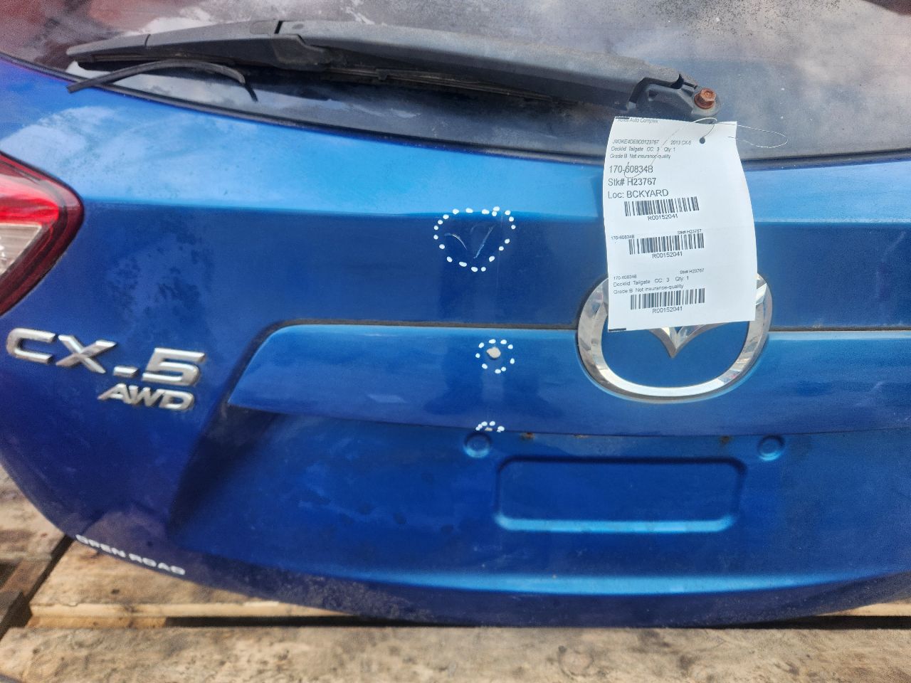 2013 MAZDA CX-5 4cyl Gasoline 2.0 Dohc Decklid  Tailgate - 152041 — photo 5