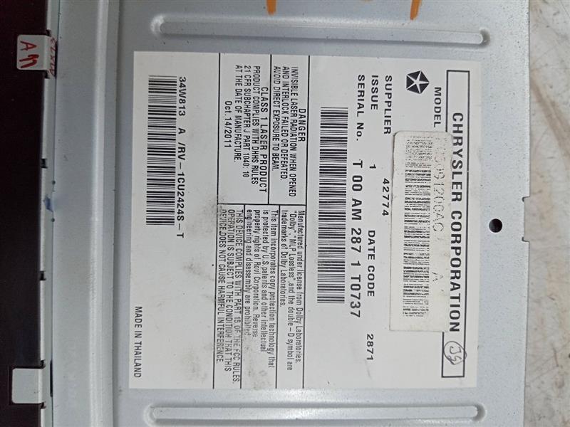 2012 DODGE CARAVAN 6cyl Gasoline 3.6 Radio Audio - 157414 — photo 6