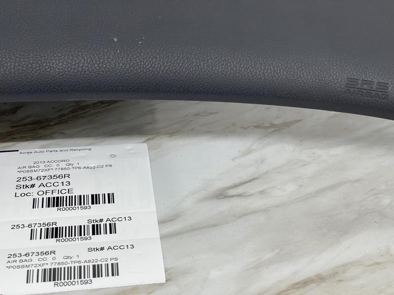 2013 HONDA ACCORD Right AIR BAG - 1593 — photo 2