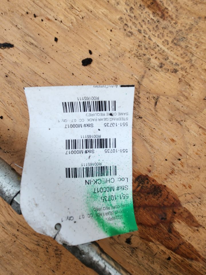 2022 SUBARU WRX STEERING GEAR RACK - 165111 — photo 1