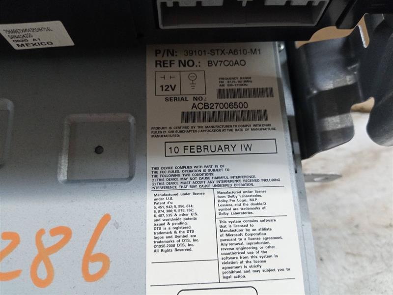 2010 ACURA MDX 3.7L 6cyl Gasoline VVT Radio Audio - 168769 — photo 4