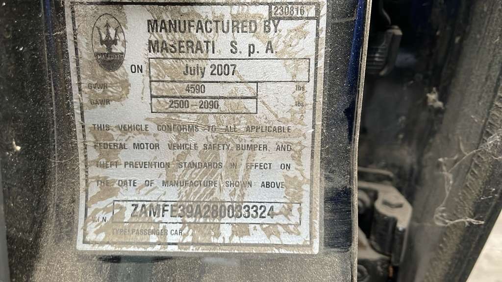2008 MASERATI QUATTROPO 8cyl Gasoline 4.2 Eng/Motor Cont Mod - 168812 — photo 2