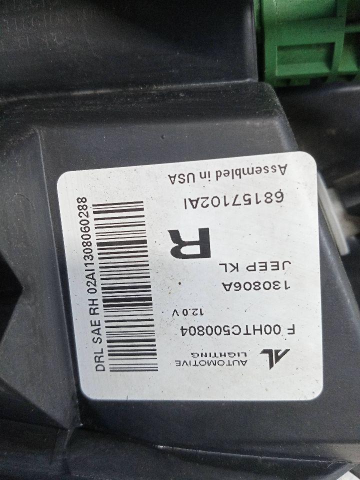 2014 JEEP CHEROKEE 4cyl Gasoline 2.4 Right HEADLAMP ASSEMBLY - 177844 — photo 5