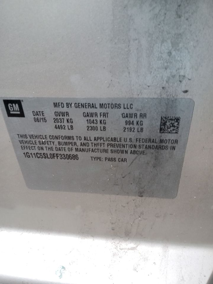 2015 CHEVROLET MALIBU 4cyl Gasoline 2.5 DOHC Parts Cars Trucks - 182250