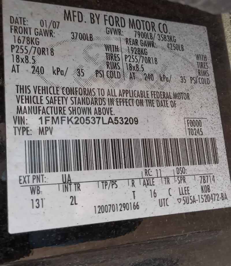 2007 FORD EXPEDITION 8cyl Gasoline 5.4 3-valv Parts Cars Trucks - 182639