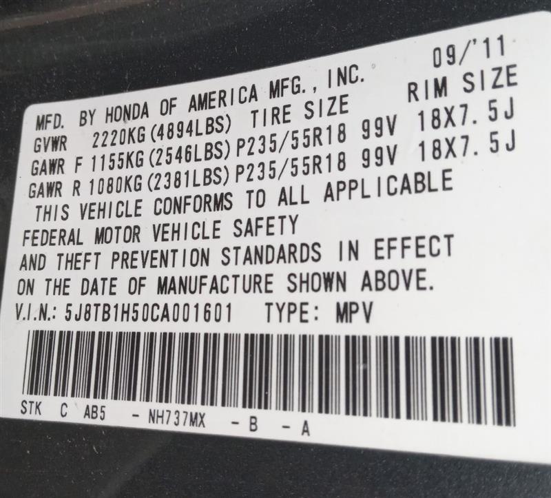 2012 ACURA RDX 2.3L 4cyl Gasoline VVT Parts Cars Trucks - 183380