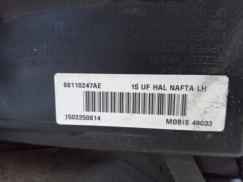 2015 CHRYSLER 200 4cyl Gasoline 2.4 Left HEADLAMP ASSEMBLY - 189453 — photo 4
