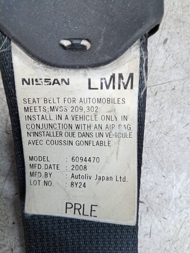 2009 NISSAN ROGUE Seat Belt, Front - 189459 — photo 2
