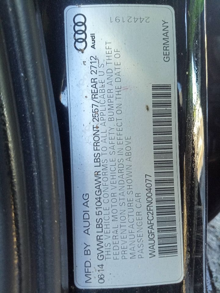 2015 AUDI A6 4cyl Gasoline Turbo 2.0 Radiators - 190565 — photo 6