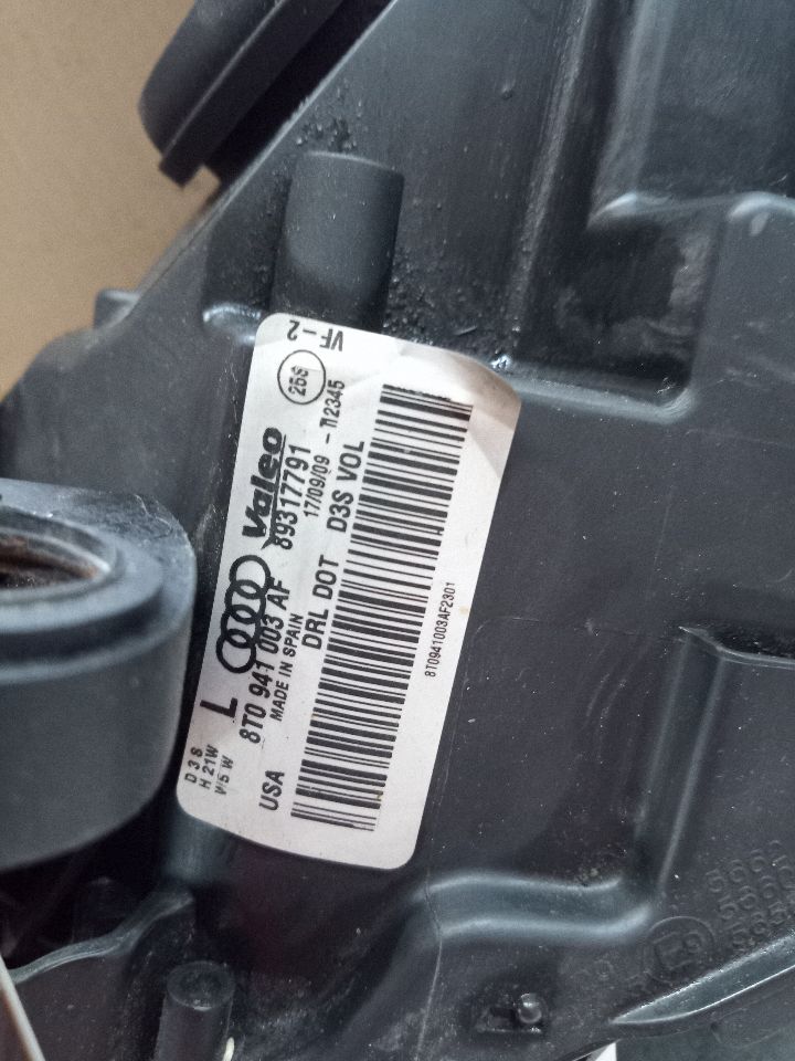 2016 AUDI A5 Left HEADLAMP ASSEMBLY - 191641 — photo 3