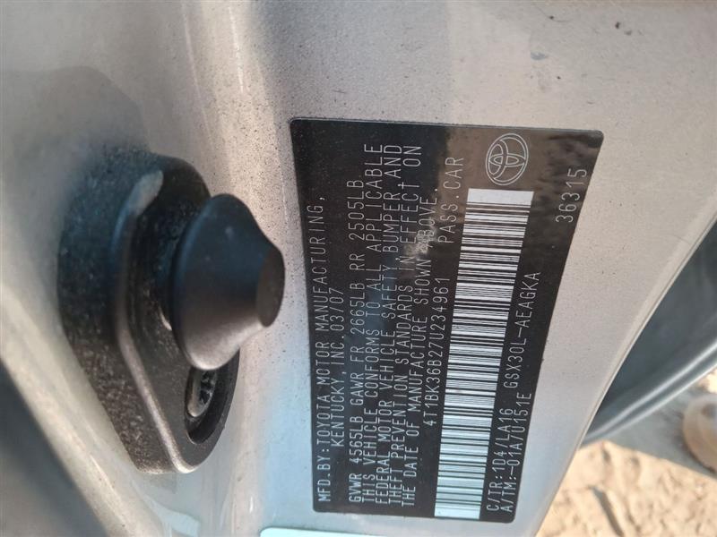 2007 TOYOTA AVALON 6cyl Gasoline 3.5 Parts Cars Trucks - 193536