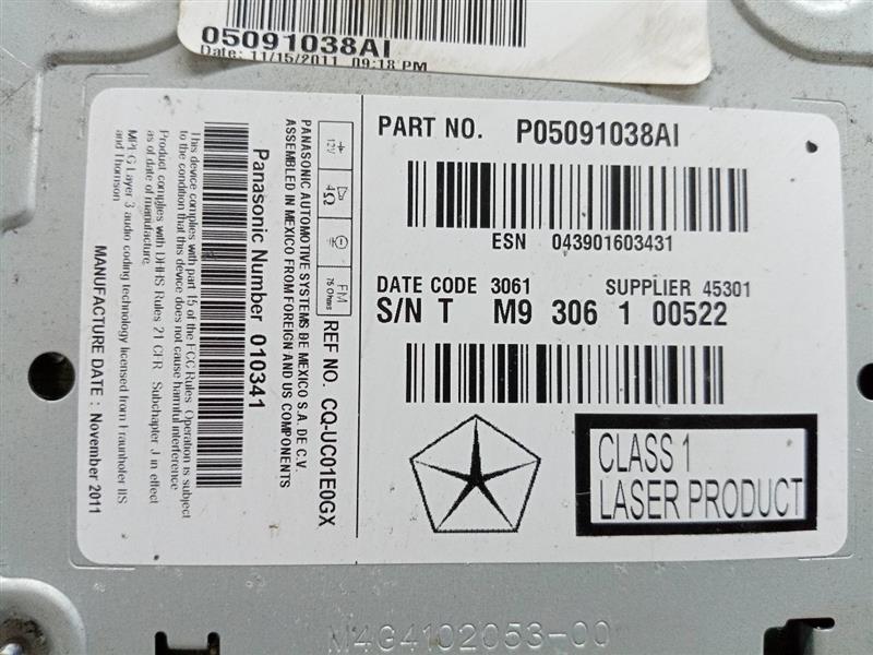 2012 CHRYSLER 300 Radio Audio - 193617 — photo 7