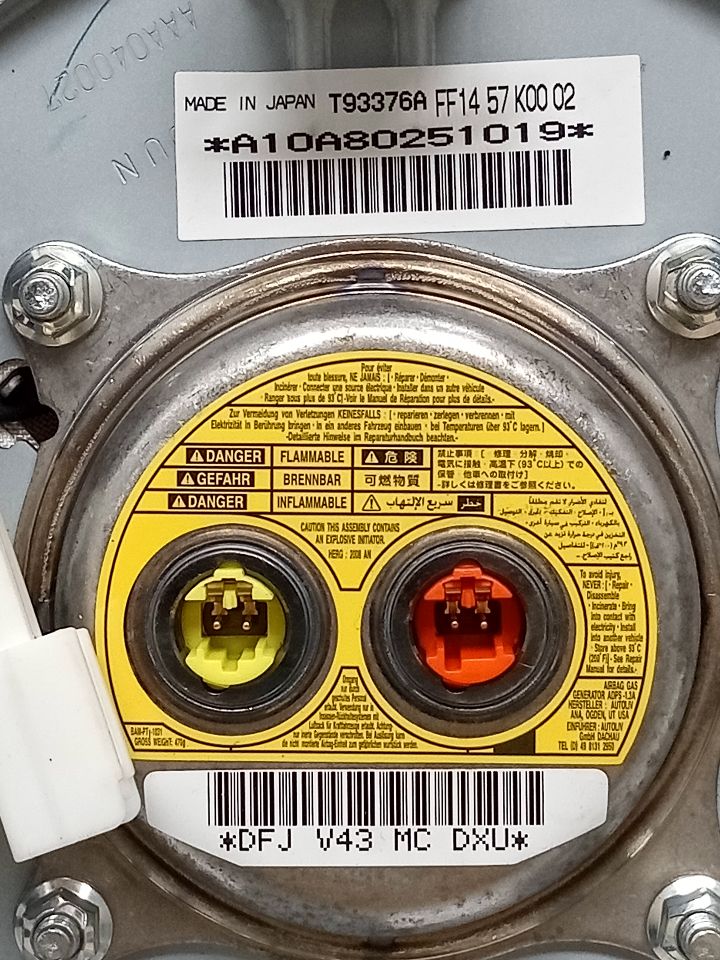 2009 MAZDA RX8 AIR BAG - 20219 — photo 4