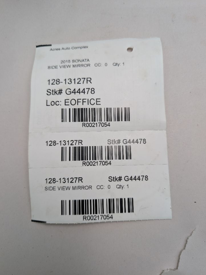 2015 HYUNDAI SONATA Right SIDE VIEW MIRROR - 217054 — photo 6