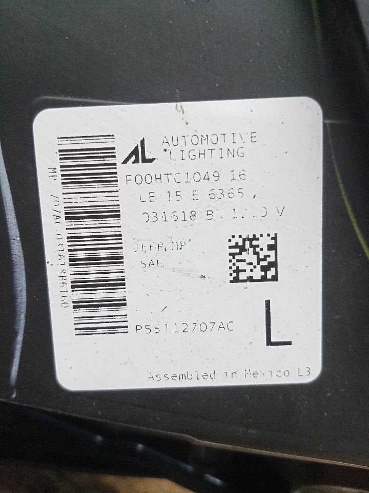 2018 JEEP COMPASS Left HEADLAMP ASSEMBLY - 217440 — photo 5