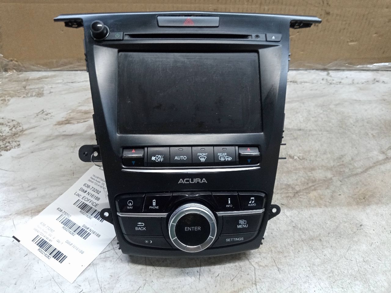 2016 ACURA TLX 2.4L 4cyl Gasoline VVT Radio Audio - 218282