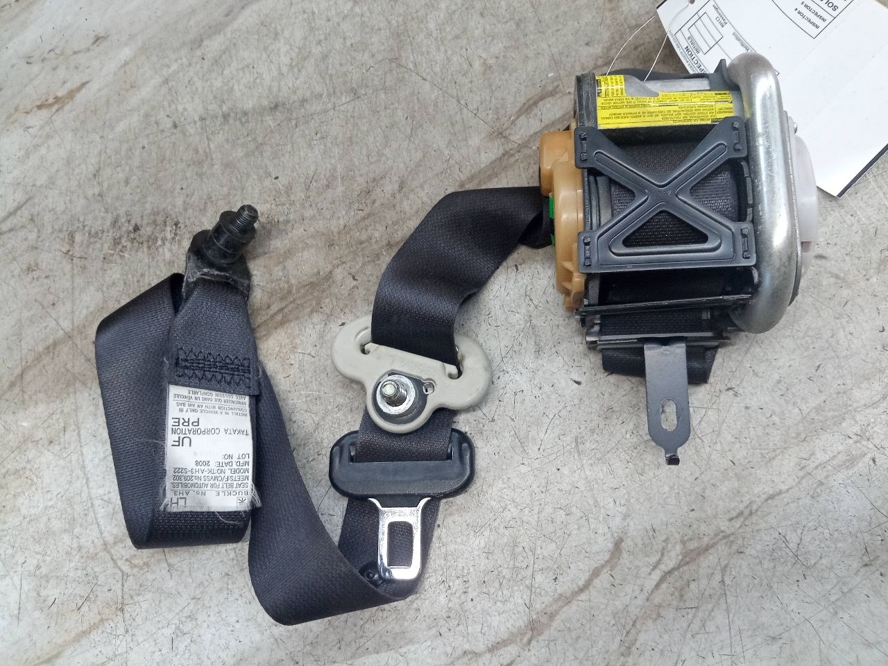 2009 SUBARU IMPREZA 4cyl Gasoline 2.5 Seat Belt, Front - 222515 — photo 1