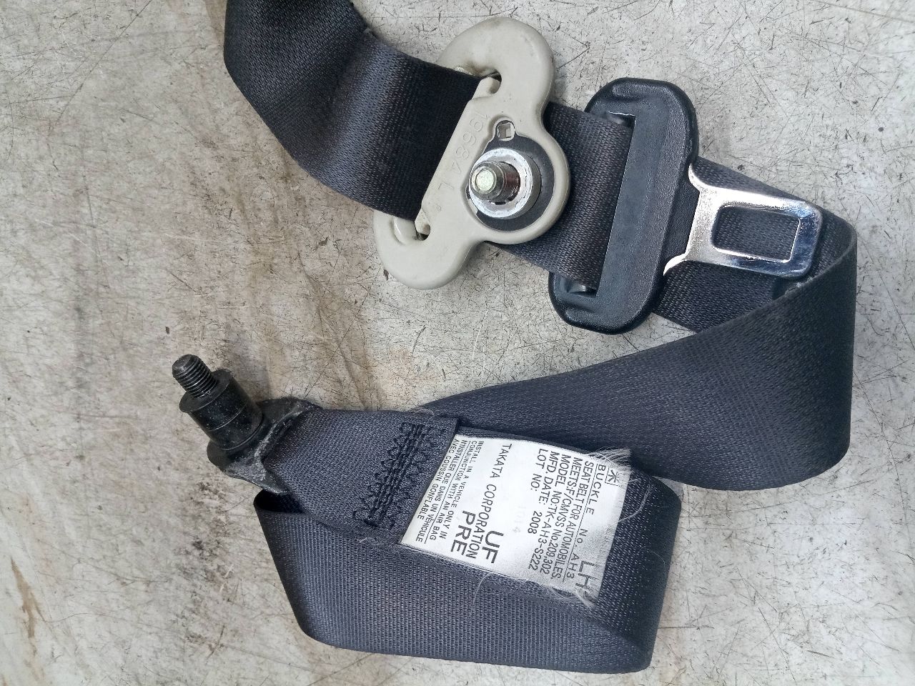 2009 SUBARU IMPREZA 4cyl Gasoline 2.5 Seat Belt, Front - 222515 — photo 2