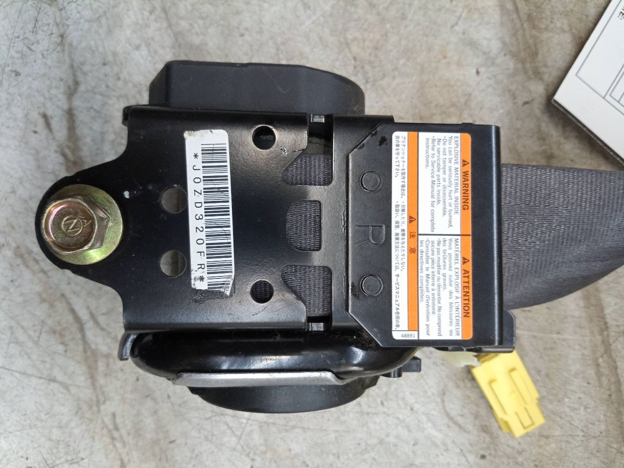 2004 ACURA TSX 2.4L 4cyl Gasoline Seat Belt, Front - 223533 — photo 6