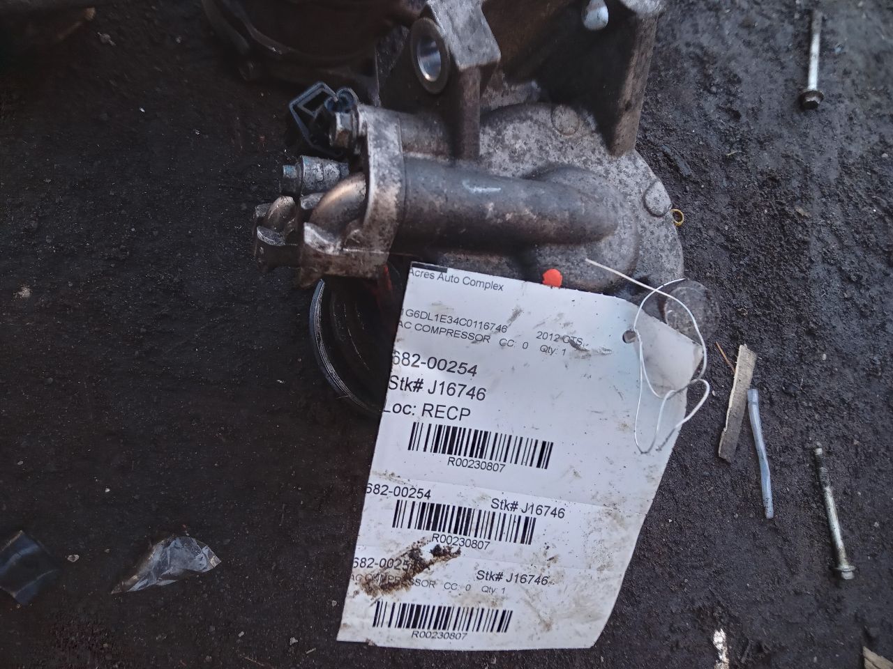 2012 CADILLAC CTS 6cyl Gasoline 3.6 AC COMPRESSOR - 230807 — photo 4