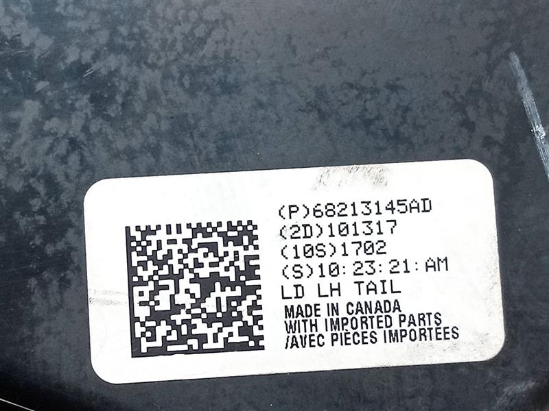 2018 DODGE CHARGER Left TAIL LAMP - 23163 — photo 6