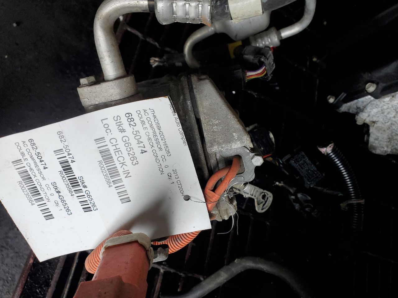 2013 LEXUS CT200H 4cyl Hybrid 1.8 AC COMPRESSOR - 235564 — photo 4