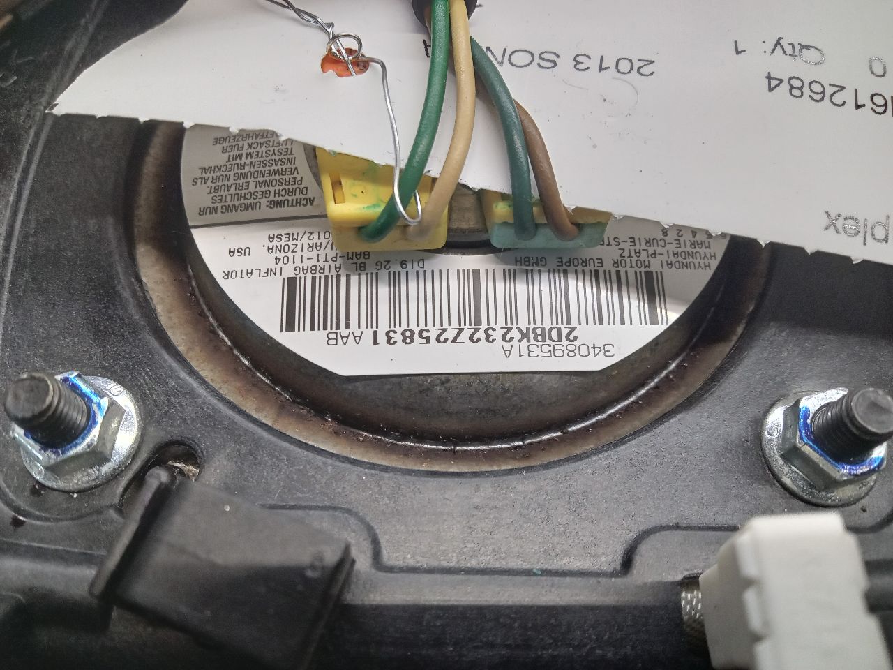 2013 HYUNDAI SONATA Left AIR BAG - 236162 — photo 5