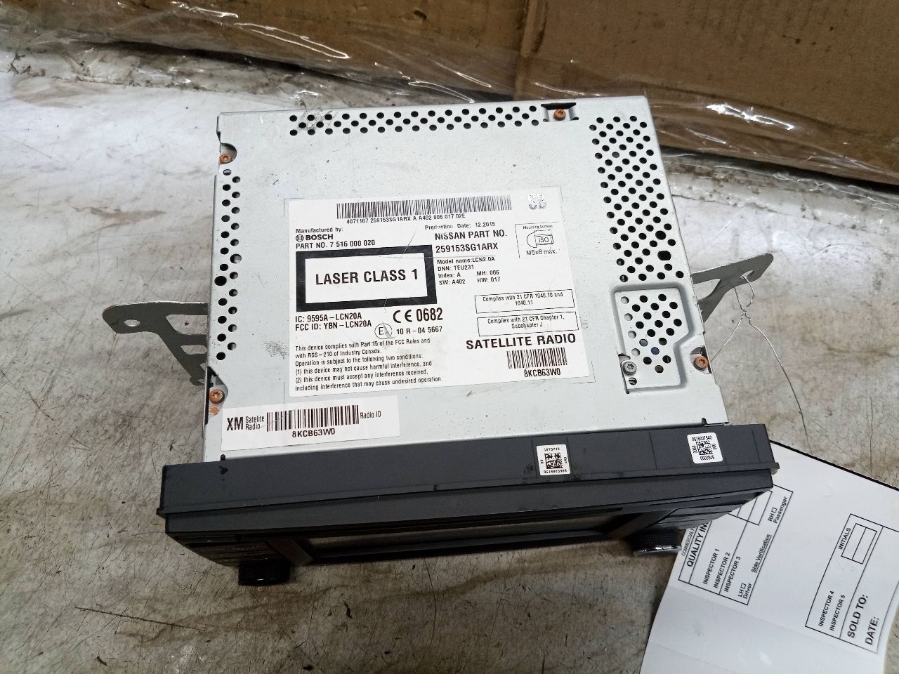 2015 NISSAN SENTRA Radio Audio - 239366 — photo 3