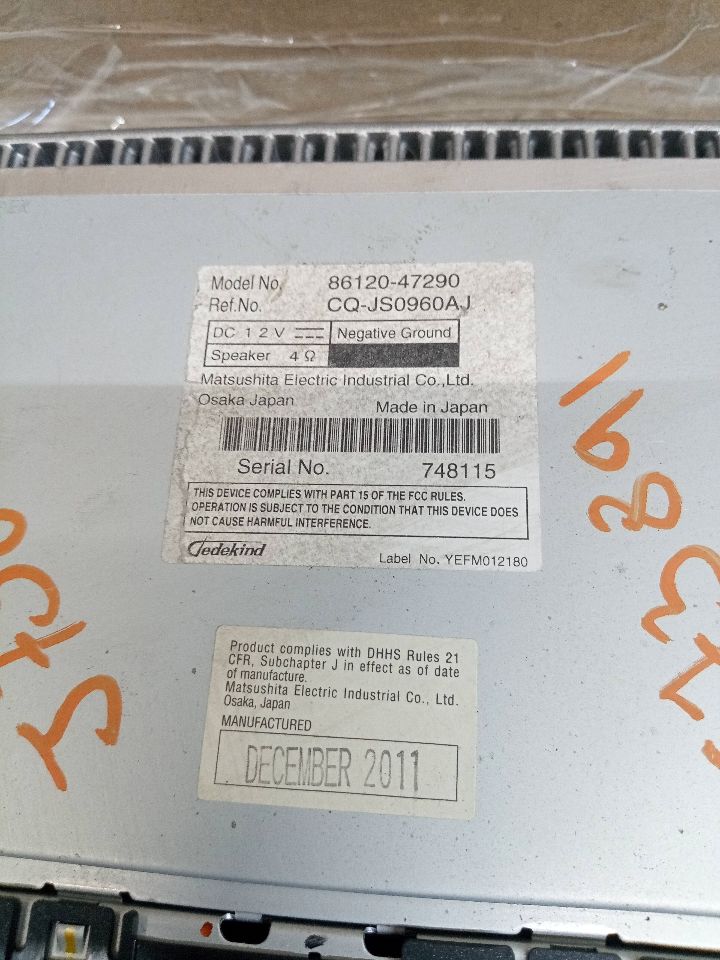 2011 TOYOTA PRIUS 4cyl Hybrid 1.8 Radio Audio - 240517 — photo 3