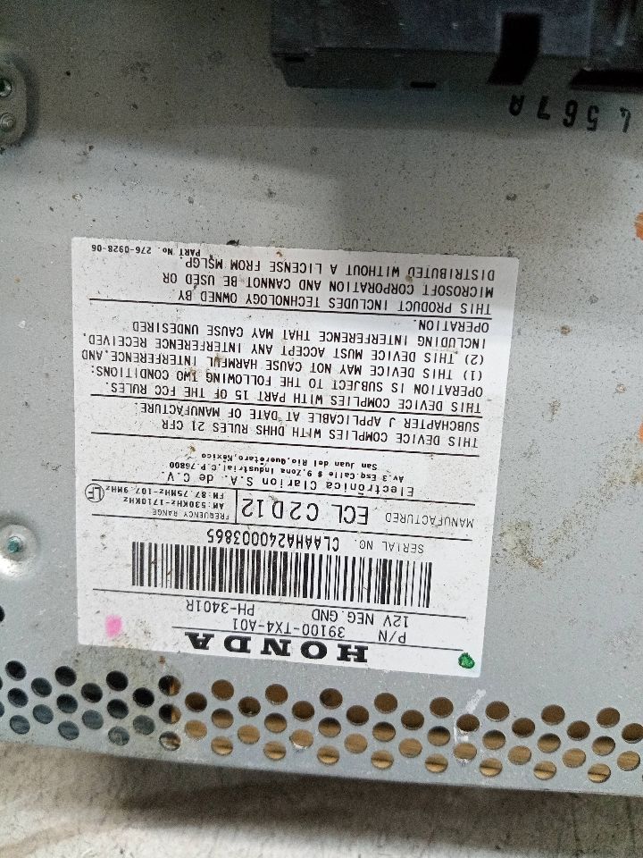 2013 ACURA RDX 3.5L 6cyl Gasoline VVT Radio Audio - 240607 — photo 4