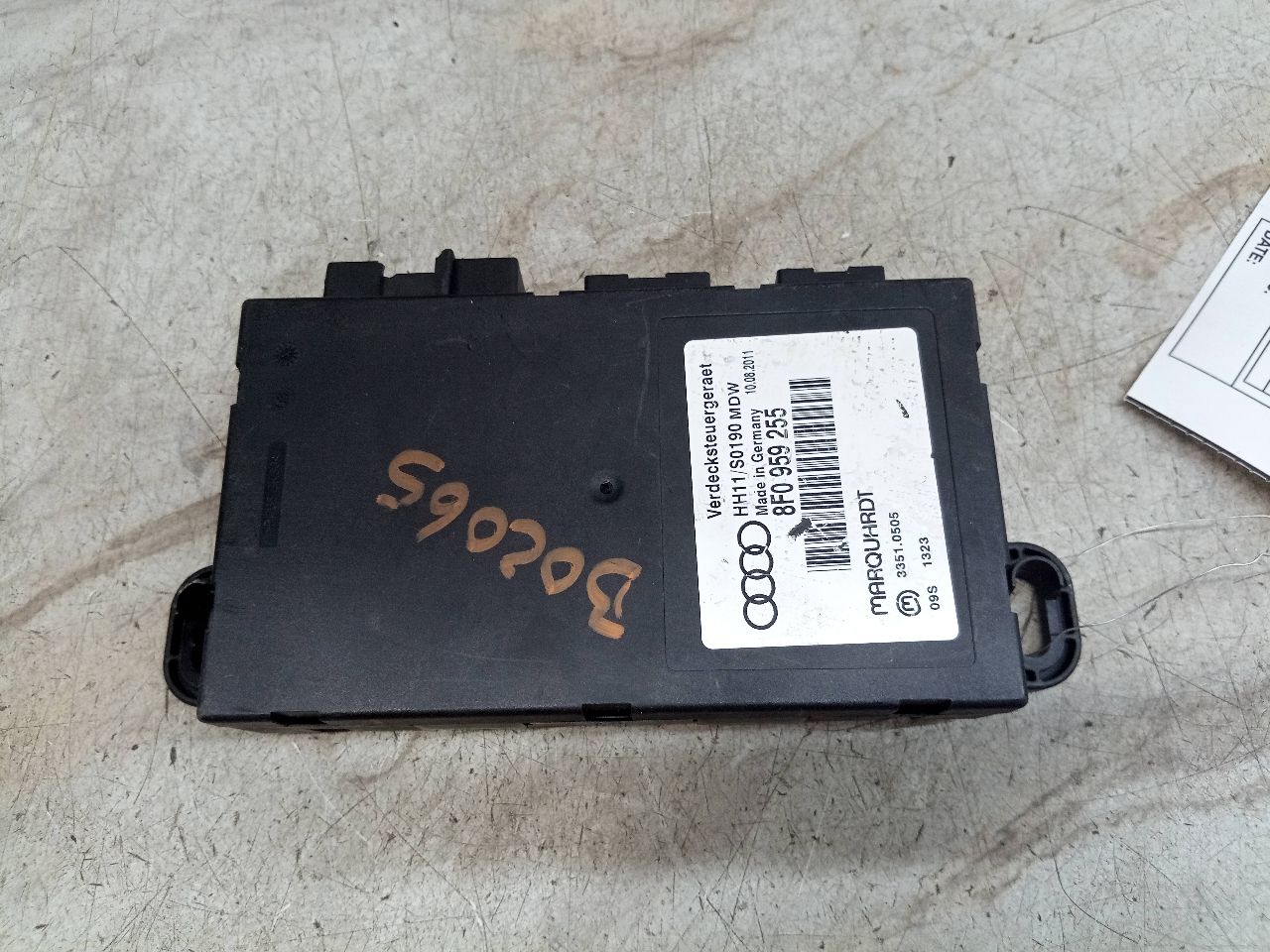 2012 AUDI S5 6cyl Supercharged 3.0 Chassis Cont Mod - 240618