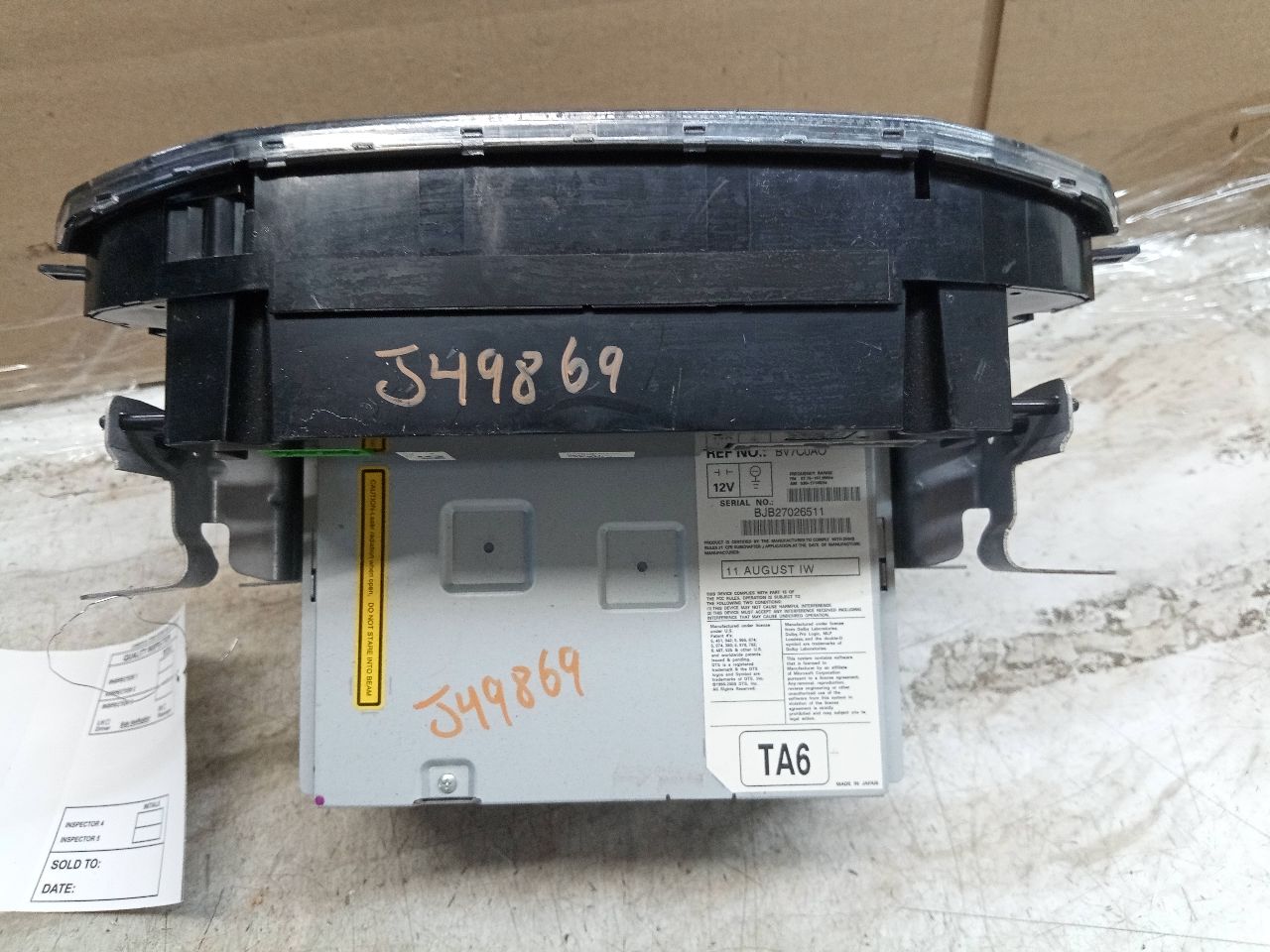 2011 ACURA MDX 3.7L 6cyl Gasoline VVT Radio Audio - 241172 — photo 3