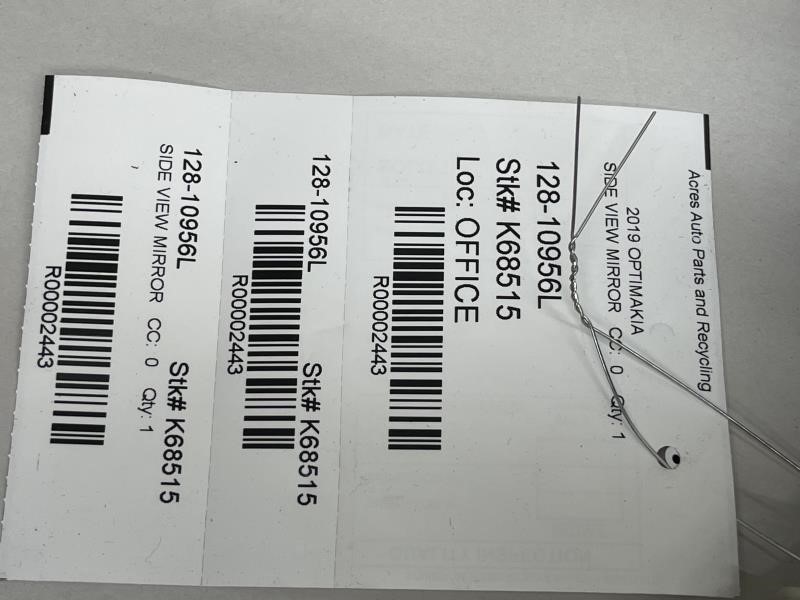 2019 KIA OPTIMA Left SIDE VIEW MIRROR - 2443 — photo 6