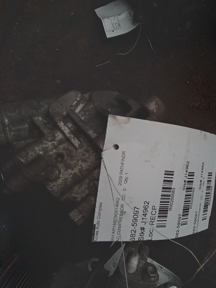 2009 NISSAN PATHFINDER 6cyl Gasoline 4.0 AC COMPRESSOR - 255583 — photo 3