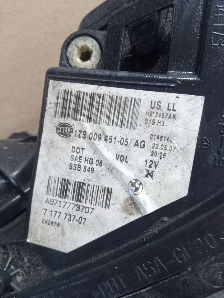 2008 BMW 535i 6cyl Gasoline Turbo 3.0 Left HEADLAMP ASSEMBLY - 264720 — photo 4