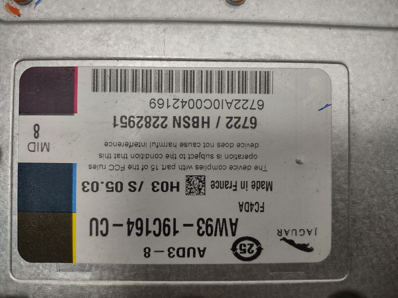 2012 JAGUAR XF Radio Audio - 284509 — photo 2