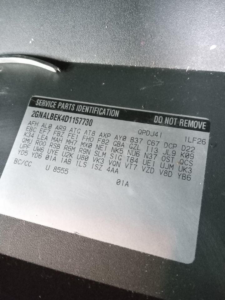 2013 CHEVROLET EQUINOX 4cyl Gasoline 2.4 AC COMPRESSOR - 292223