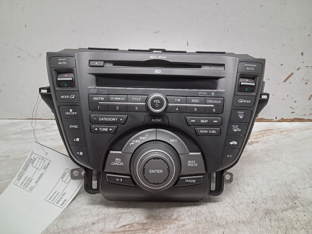 2012 ACURA TL 3.7L 6cyl Gasoline VVT Radio Audio - 317460